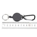 Black Retractable Key Chain Reel Steel Cord Recoil Belt Key Ring Badge Holder ME