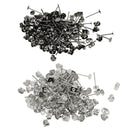400Packs 4mm Round Flat Stud Earring Posts with Back Jewelry Making Findings
