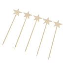 5PCS Stainless Steel Cocktail Picks Martini Fruit Stick for Party Golden