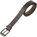Simple Men Casual Waistband PU Leather Belt Smooth Buckle Belt, Coffee