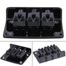 Adjustable Guitar Tailpiece for Cigar Box Guitar 3 String Hard-tail(Black)