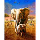 Painting By Numbers Kit DIY Animals Elephant Canvas Oil Art Picture Craft