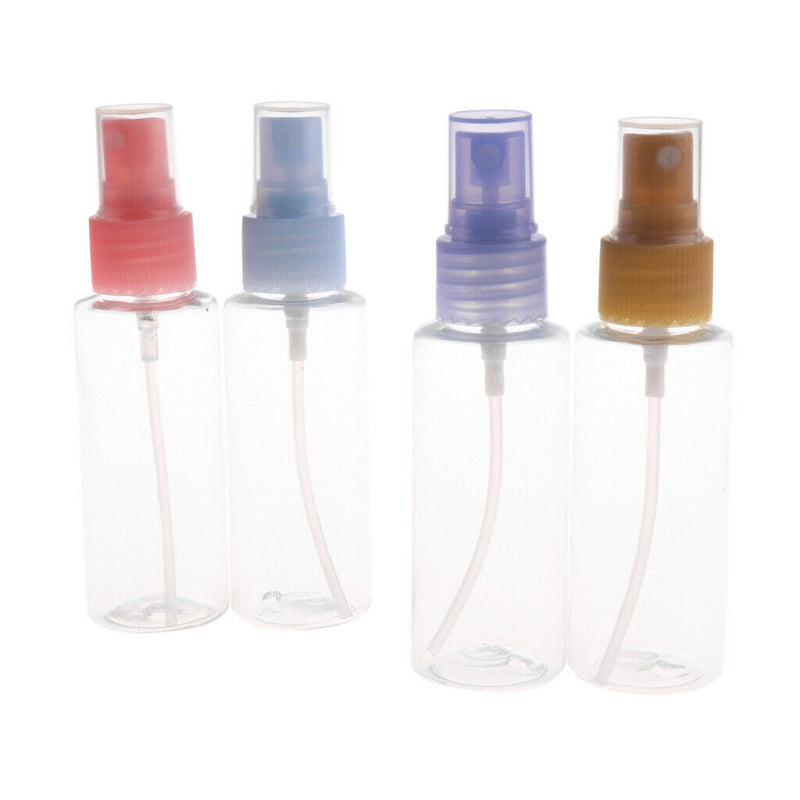 4 Pcs 50ml Plastic Spray  Bottle Pump Makeup Cosmetic Perfume Lotion