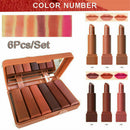 6*Long Lasting Lip Gloss Glazed lipstick Matte Beauty Liquid Lip Makeup Cosmetic