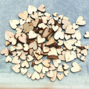 100x 4 Sizes Mixed Love Heart Shaped Wood Kids Painting Tool DIY Gift
