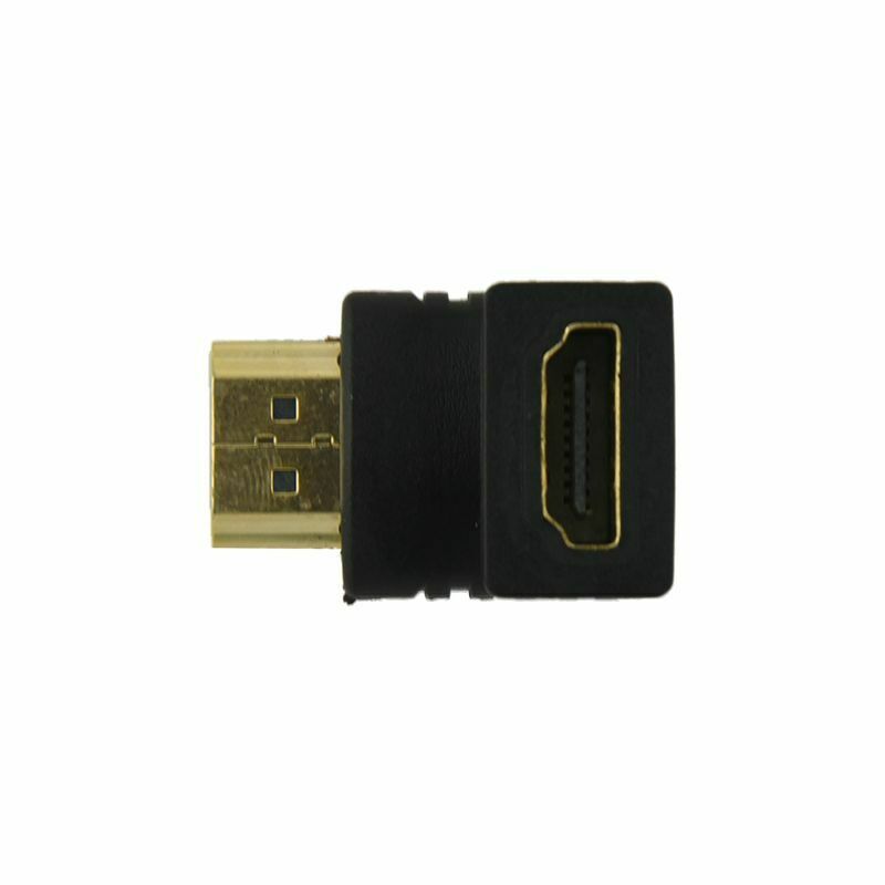 Fasdga HDMI adapter 90 degree right angle L - type (bottom)black A9H3