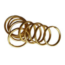 20pcs Brass Round Split Key Chain Rings Key Holder Loop Craft 12mm 25mm