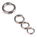 100Pcs Durable Double Loop Hot Split Ring Fishing Tackle Stainless Steel Ho C5F1