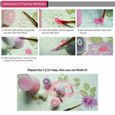 DIY Unframed Digital Oil Painting by Numbers Handwork Gift Set of Floral Fl V3D2