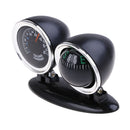 2 in 1 Guide Ball Car Compass Thermometer Car Ornaments Direction Dashboard B 3C