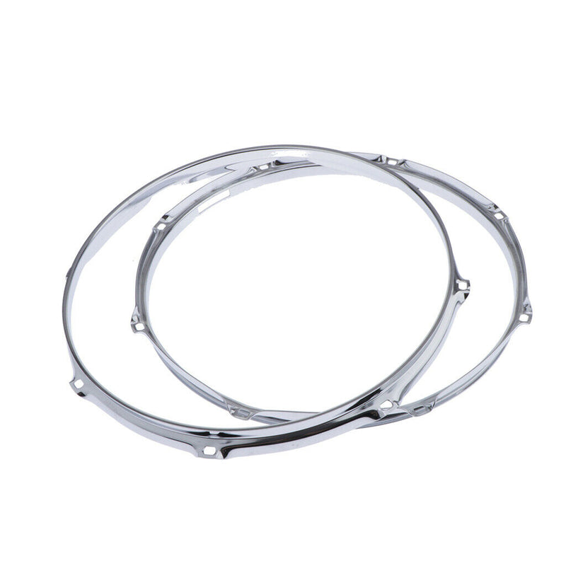 Heavy Duty 13 Inch 8 Lug Snare Drum Hoop Rim Batter Hoop 1.2Mm (Pack of 2)