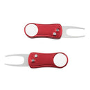 Golf Divot Repair Tool Switchblade and Detachable Ball Marker Value 2 Pack