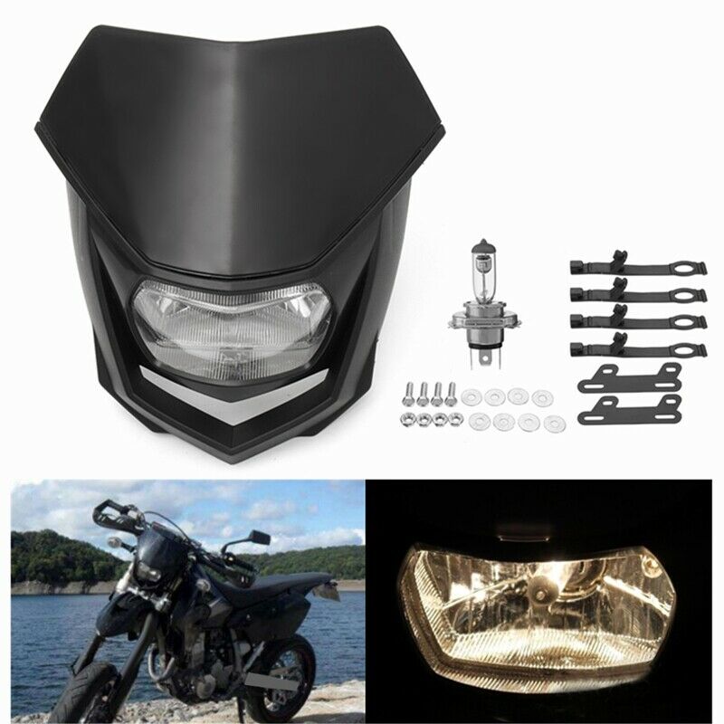 12V Universal Motorcycle Dirt Bike Halo Headlight head light lamp Dirt Bike Y7N8