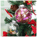 Clear DIY Baubles Shatterproof Seamless Plastic XMAS Ball Home Tree Decor G V1D8