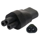 1 X IEC320 C5 To C8 90 Degree Power Supply Extension, Angled