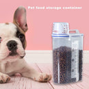 Pet Food Storage Container Sealed Dogs Cats Puppy Feeder with Measuring Cup