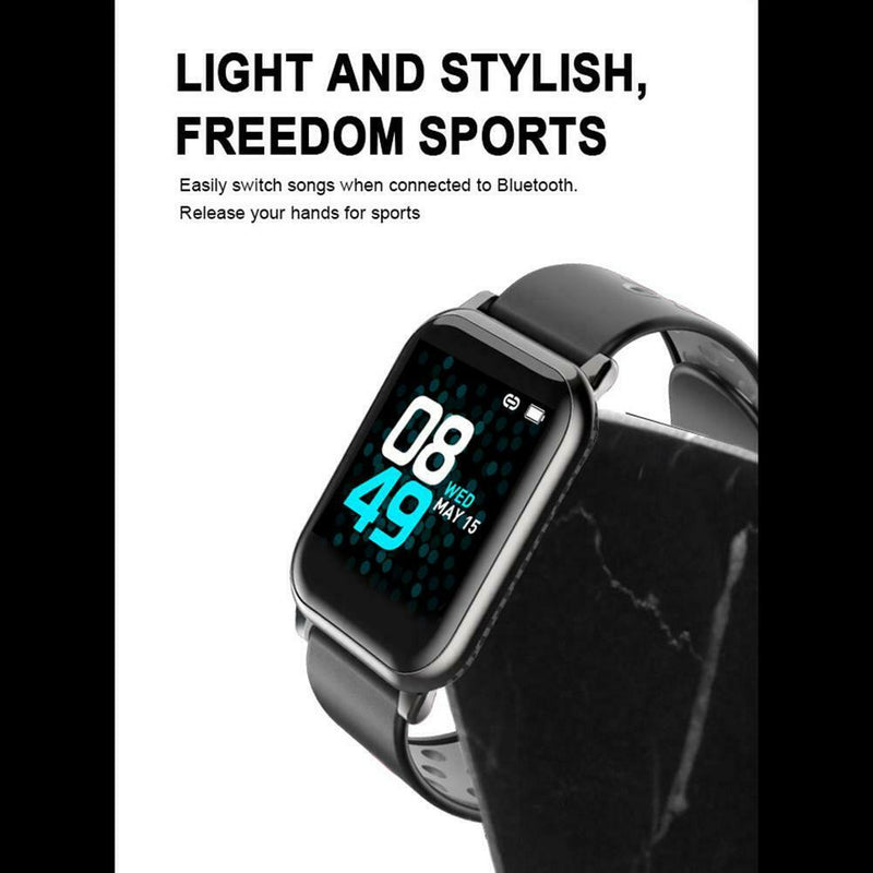 F8S Bluetooth Smart Bracelet Men Sports Watch Heart Rate Monitor Fitness Tracker