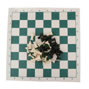 Portable Bagged Roll-up Plastic Chess Set Rollable 18" Cloth Board Outdoor