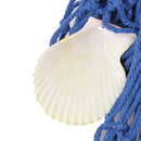 Table runner fishing net with shell decorative Mediterranean 150cmX200cm bl T5S5