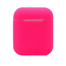 2PCS Silicone Protective Cases Cover for AirPods Charging Case Rose Red&Pink