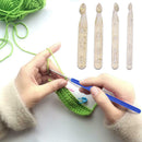 10pcs Blue Soft Handle Aluminium Crochet Hooks Sweater Knitting Needles Kit