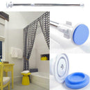 Telescopic Shower Bath Curtain Rail Extendable Heavy Duty Stable Steel Po LTP