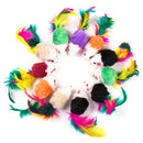 10pcs/Lot Soft Fleece False Mouse Feather Playing Toys For Pet Cat Funny Supp
