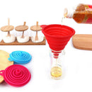 5pcs Kitchen Home Household Mini Food Grade Silicone Folding Telescopic  TOJ