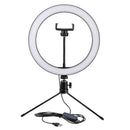 Portable 2 in 1 10 Inch LED Ring Light Fill-in Selfie Lamp Video Photo Desktop