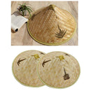 Chinese Oriental Vietnamese Straw Bamboo Sun Hat Farmer Fishing best Hat Ri V4Y7