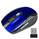 2.4GHz Wireless Cordless Optical Mouse Mice with USB Receiver Blue for Laptop bs