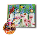 5D Full Drill Round Diamond Painting Home Decor Mosaic (B3269 Flower Birds)