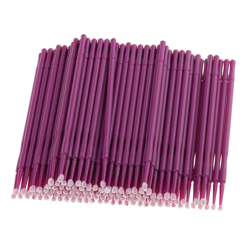 100pcs/lot Micro Applicator Brushes, Disposable Eyelash Extension Brushes for
