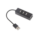 4 Port 480Mbps High Speed Multi-function USB2.0 Hub Splitter Box Black