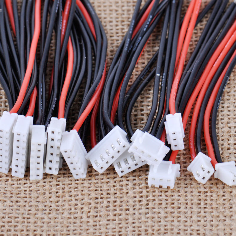 12pcs 1S 2S 3S 4S 5S 6S Lipo Battery Balance Charger Adapter Plug Cable Wire