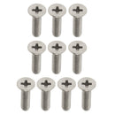 10 Pcs M4 Flat Head, Pure Titanium Machine Screws, Phillips Drive L.(L.)10mm
