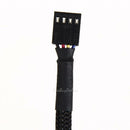 5pc 4 Pin PWM Connector CPU Computer Case Fan Extension Power Cable 26.2cm Black