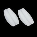1 Pair of Non-Slip Silicone Bra Strap Cushions Shoulder Pads-White