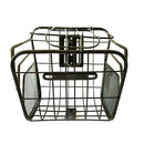 Large Capacity Bicycle Basket Metal Solid Hanging Front Rear Carrying With Cover