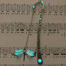 Luminous Night Dragonfly Bookmark Label Read Maker Feather Book Mark Stationery
