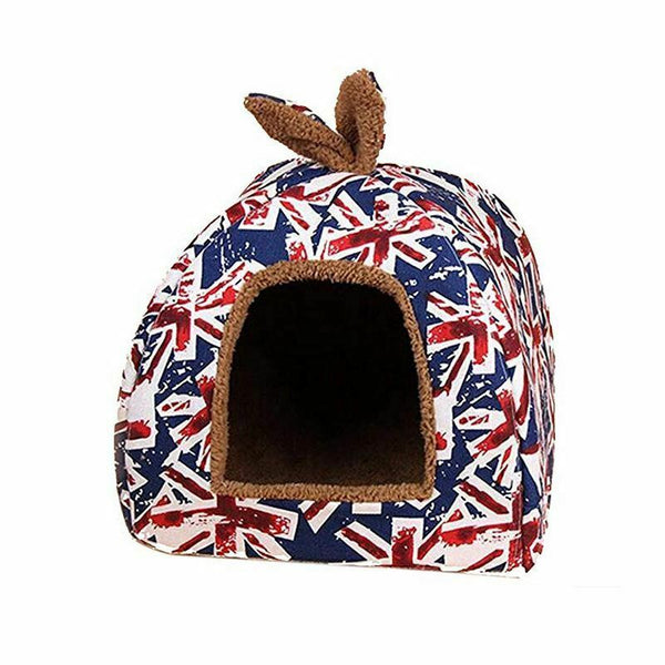 Niche house warm beds for pet puppy cat winter-Union Jack