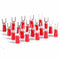 100pcs Red Insulated Spade Fork Connector Electrical Crimp Wire Terminals