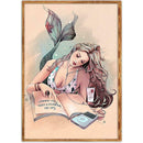 5D DIY Full Drill Diamond Painting Read Beauty Fish Cross Stitch Embroidery