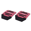 3 Pcs Black Red Metal Plastic Nonslip Pedal Cover Set for Car