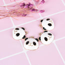 10Pcs/Set Cute Panda Animals Alloy Enamel Charms Pendant DIY Craft Jewelry GiftT