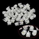 50x RJ11 Plugs 6P4C Phone Modular Telephone Cord Adapter Crimp Connector