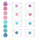 500 Pieces Thank You Sealing Stickers Round Floral Labels DIY 2.5 inch Blue