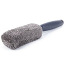 Car superfine fiber long handle tires brush clean cloth tire brush gray P4S8