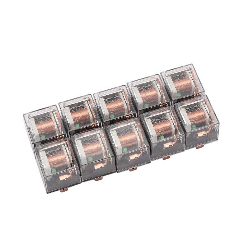 10Pcs Waterproof Automotive Relay 12V 80A 4Pin Car Control Device Car Relay Q3U4