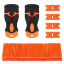 100 Pcs Car Offroad Diy Plastic Double Edged Razor Blades & 2 Pc Scraper Re